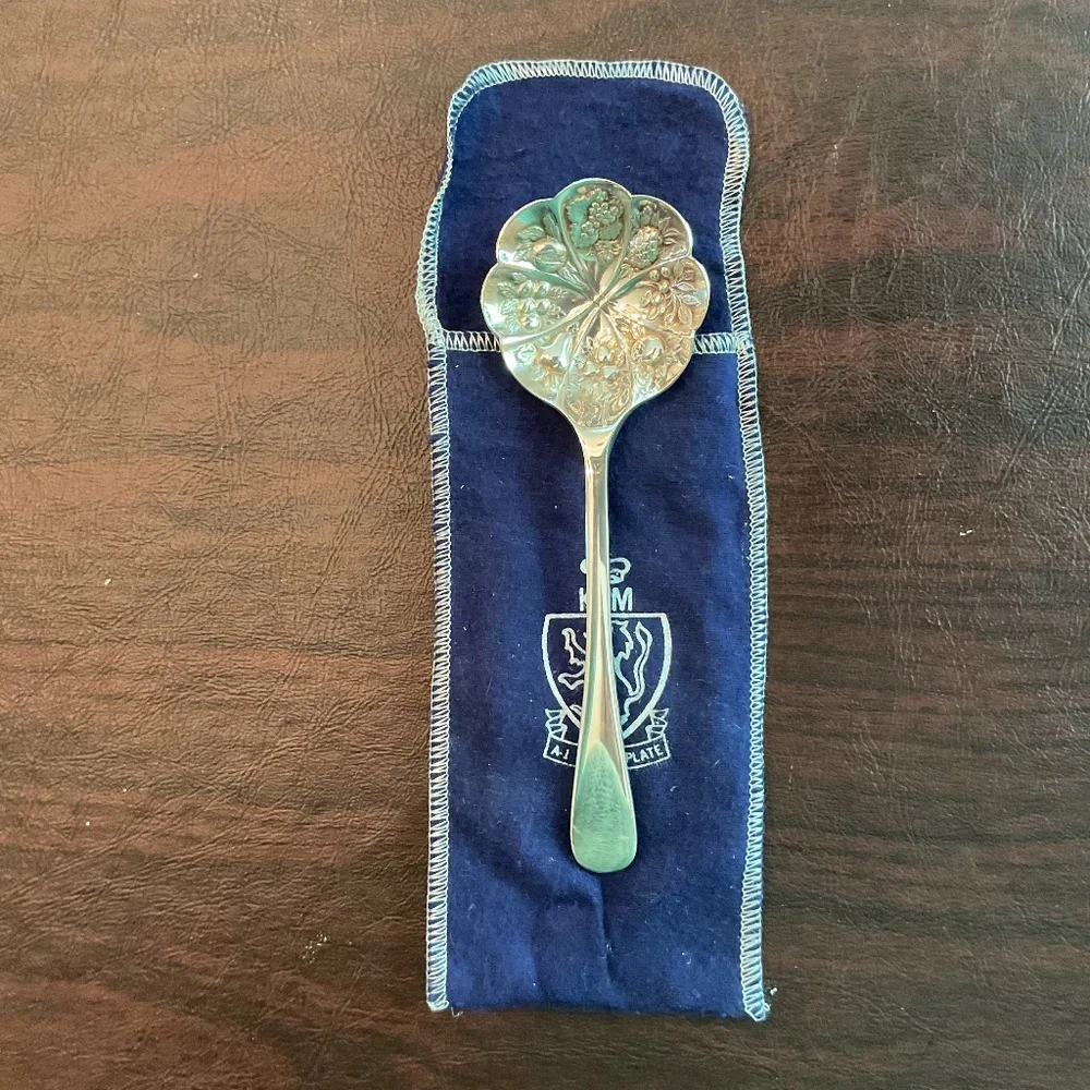 Silver Plate Small Fruit Jelly Serving Spoon 6”